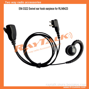New Ear Hook Earpiece Motorola Swivel Earpiece Rln6423 with Inline Ptt Microphone